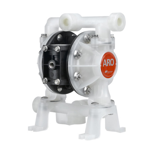 ARO Compact Series 1/2 in. NPTF Polypropylene Air Diaphragm Pump w/ PTFE with Santoprene Backup Diaphragms, PTFE Balls & PVDF Seats