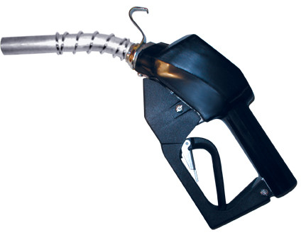 M. Carder Rebuilt 3/4 in. Automatic Shut-off Diesel Farm Nozzle with Hook - Black