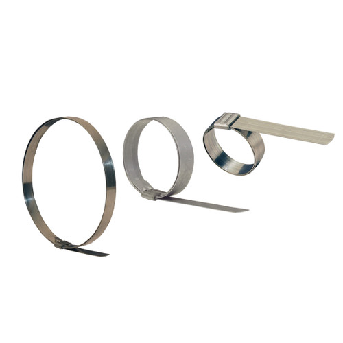Dixon 3/4 in. Band Width Galvanized Steel Smooth 3 in. ID Clamp - 50 QTY