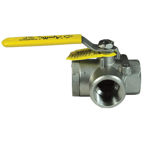 Dixon 1 in. NPT 3-Way Diverting Ball Valve w/ "L" Flow Pattern - Standard Port