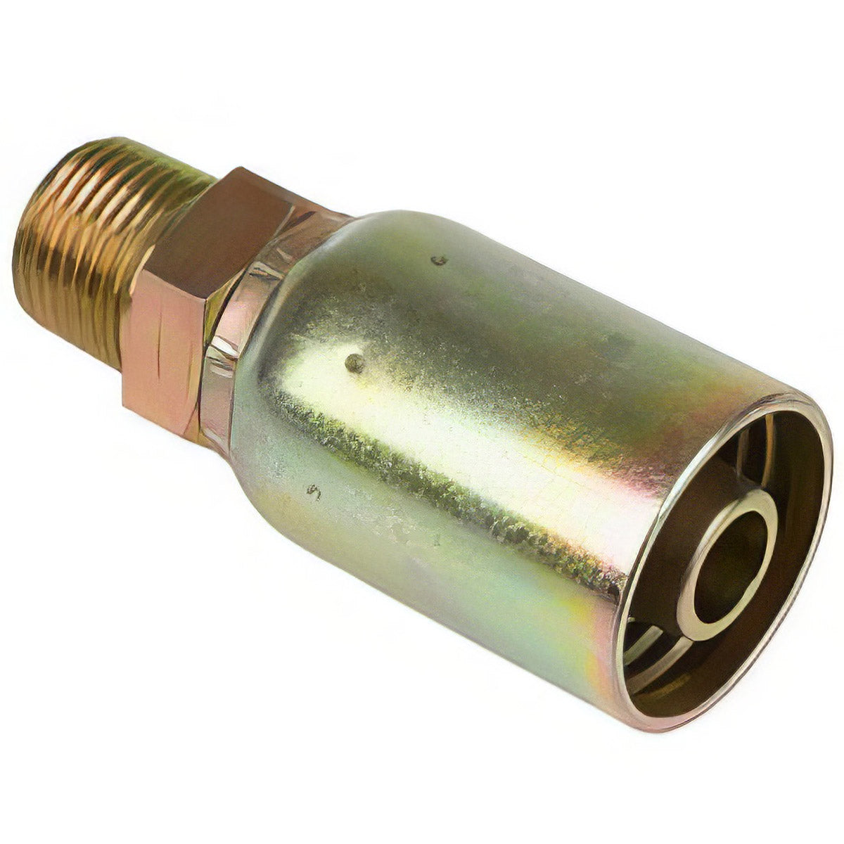 VARI-CRIMP SERIES - 1/2 INCH HOSE, WITH 3/4 X 14 THREAD SIZE, NPTF MALE STRAIGHT RIGID