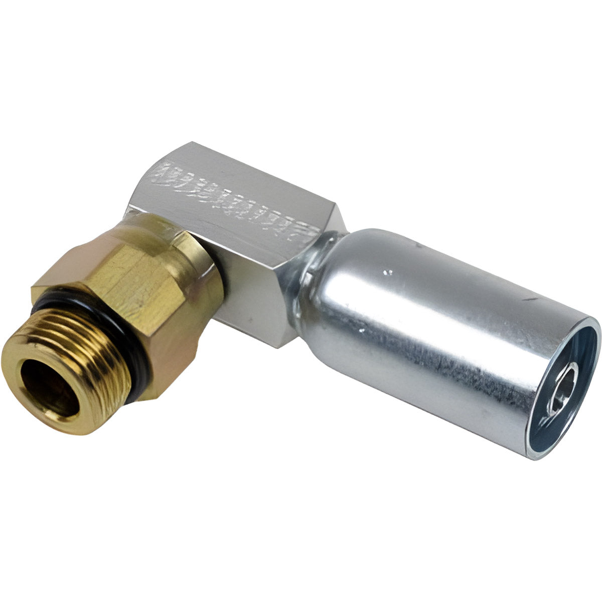 VARI-CRIMP SERIES - 3/8 INCH HOSE, WITH 3/4 X 16 THREAD SIZE, ORB MALE 90 ELBOW SWIVEL