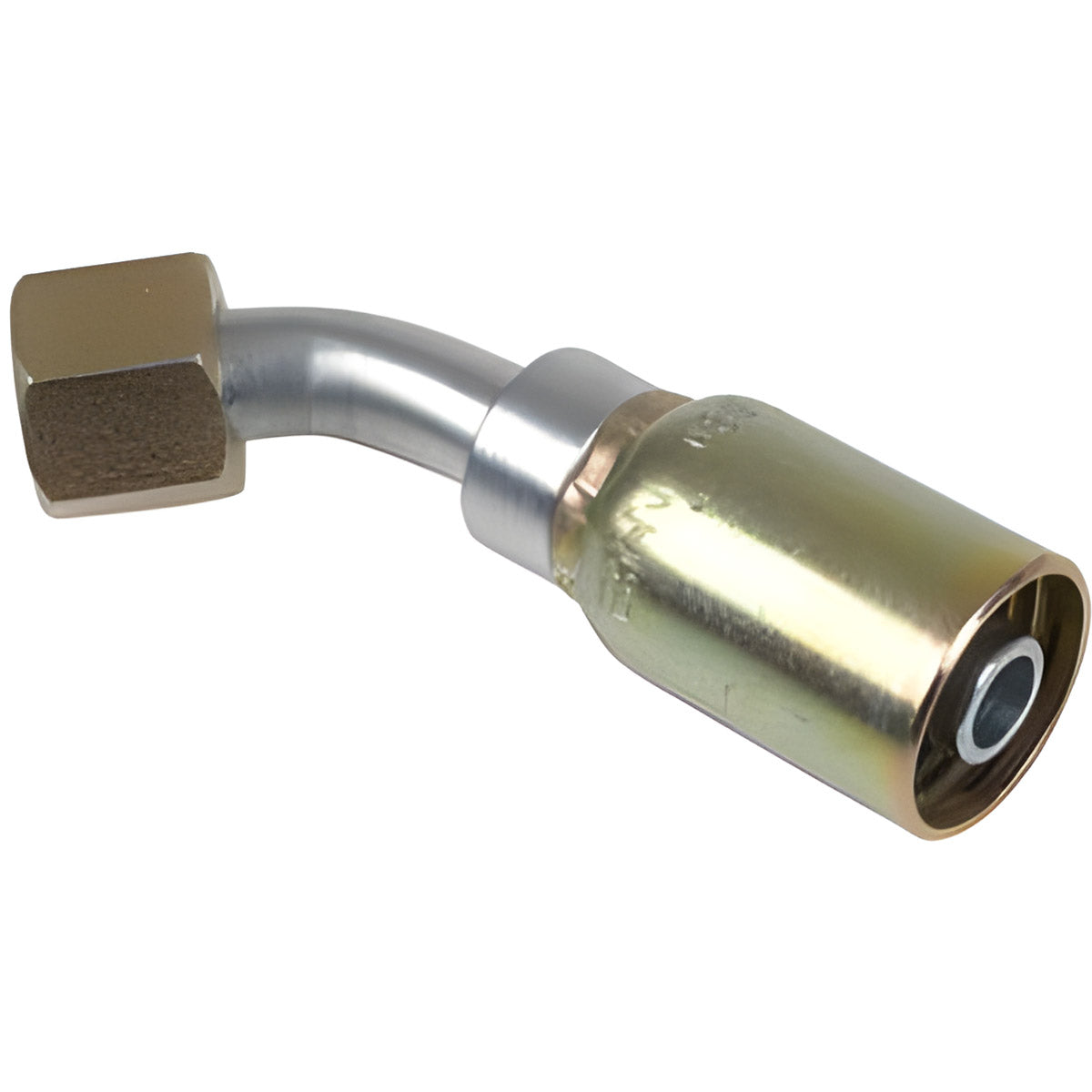 VARI-CRIMP SERIES - 3/8 INCH HOSE, WITH 11/16 X 16 THREAD SIZE, ORF FEMALE 45 ELBOW SWIVEL