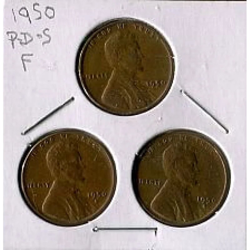 1950 P No Mint Mark Wheat Penny Error