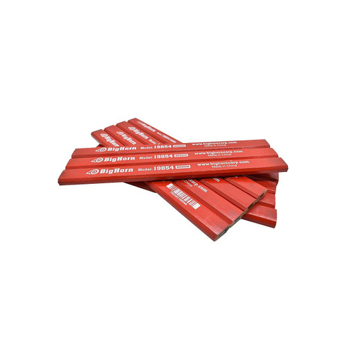 Big Horn Carpenter Pencil, Black Lead, 12-Pack