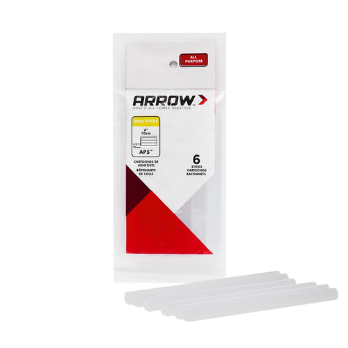 Arrow Dual Temp Glue Stick, 4" x 1/2", 6-Pack