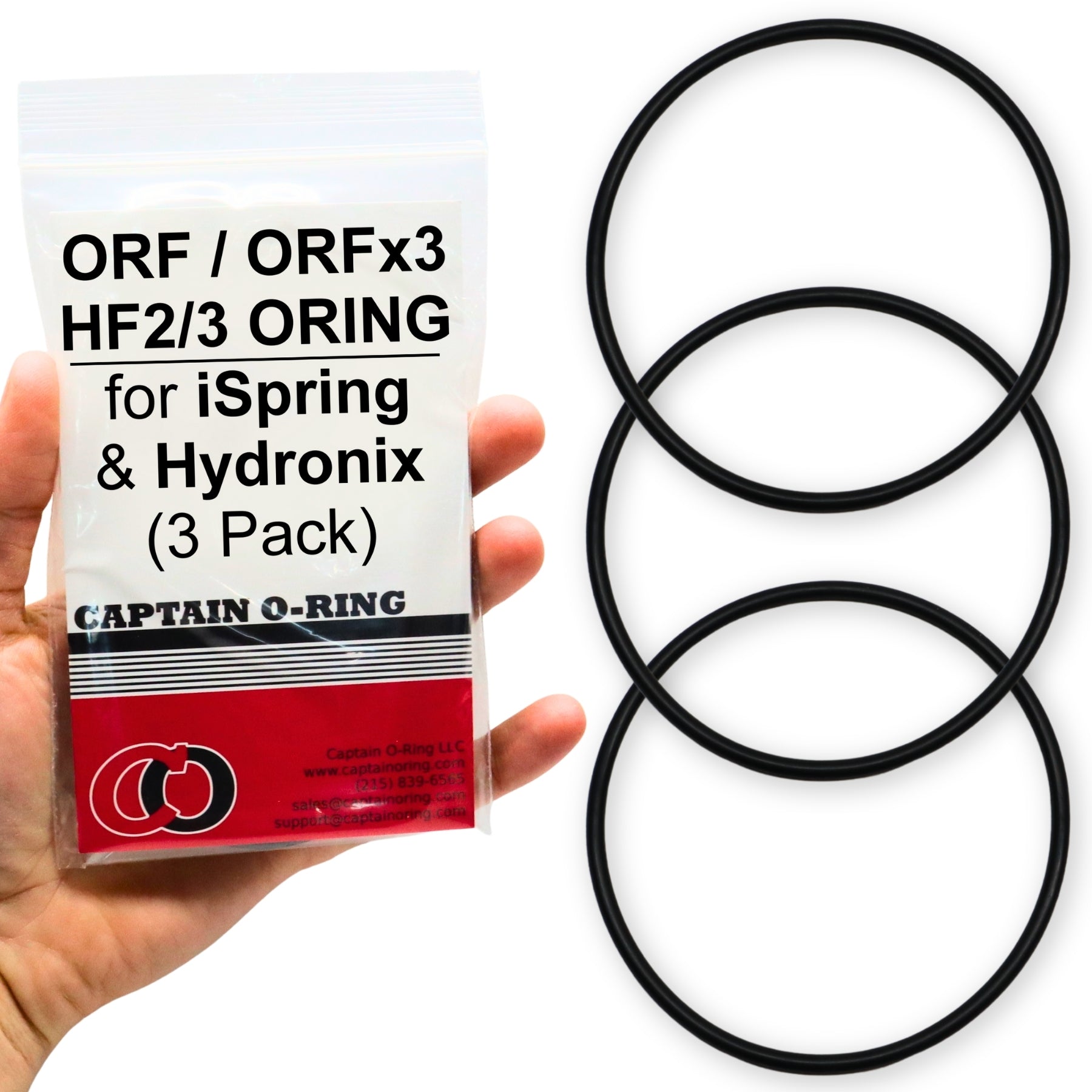 ORF (ORFx3) HF2/3 ORING for iSpring RCC RO and Hydronix HF2/3/4 (3 Pack)