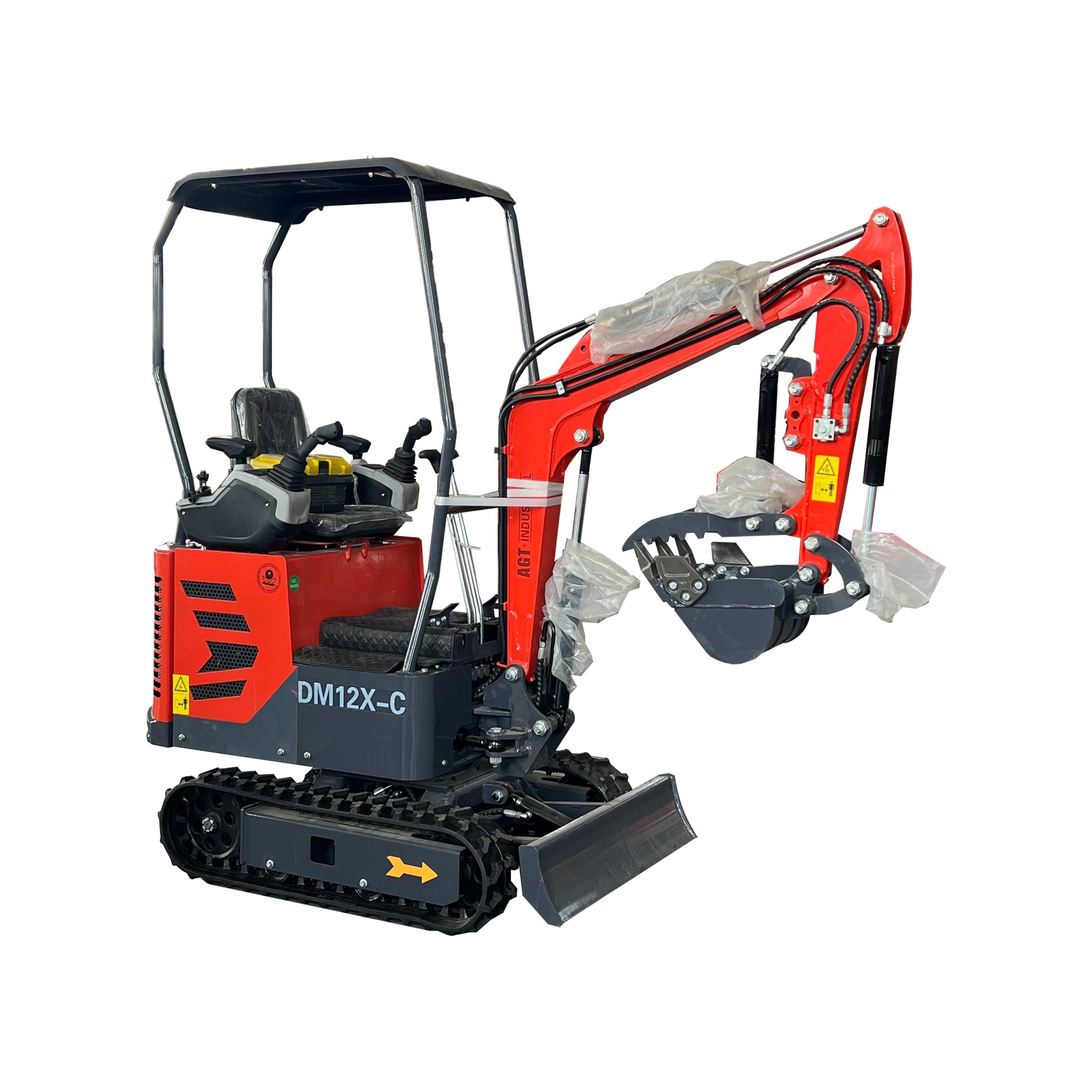 1 Ton Upgraded Mini Excavator W/Pilot Control& Swing Boom &Hydraulic Thumb | DM12X-C