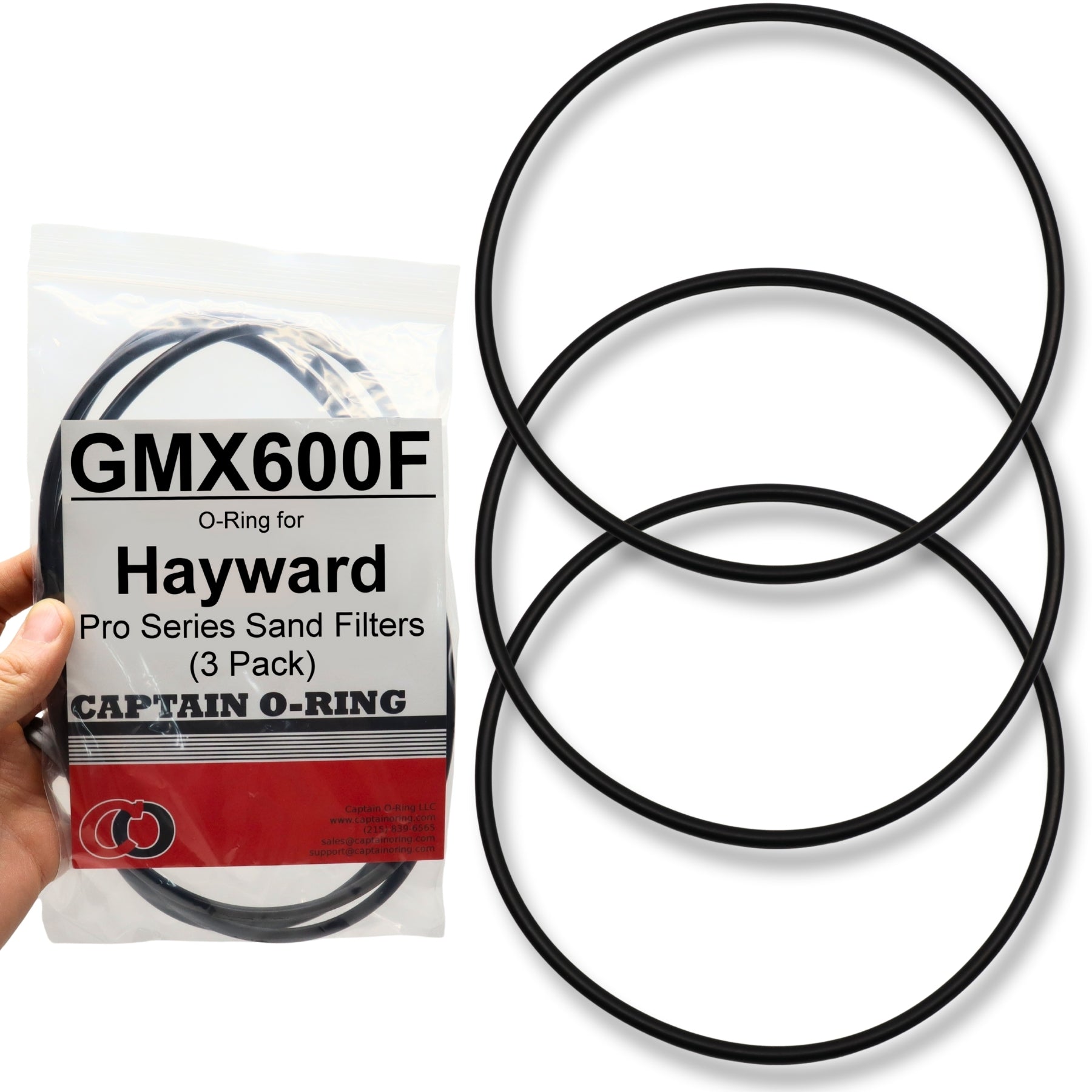 Hayward GMX600F O-Rings for Pro Series Sand Filters S140T, S144T, S180T, S210T, S220T, S244T (3 Pack)