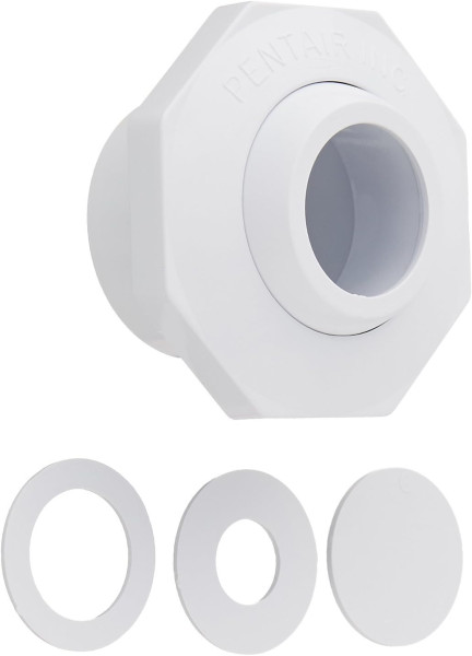 Pentair 1-1/2-Inch Economy Insider Slip Inlet with Reducer Disks542002, White