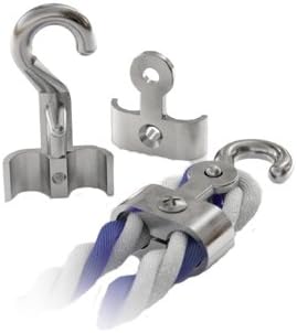 Rope Hooks, Chrome Plated Brass Clamp - 1/2-Inch PH-52H & 3/4-Inch PH-51H