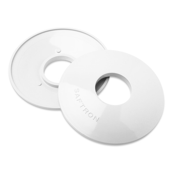 Saftron High Impact Vinyl Escutcheons ESC, 2-Pack, White