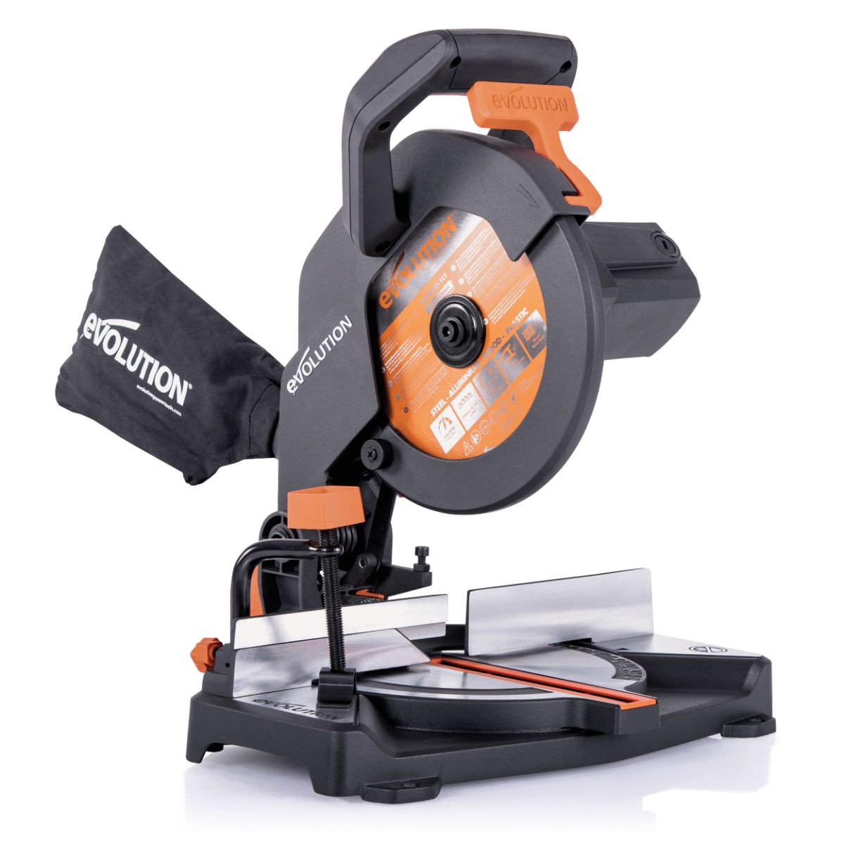 Evolution R210CMS: Compound Miter Saw With 8-1/4 in. Multi-Material Cutting Blade