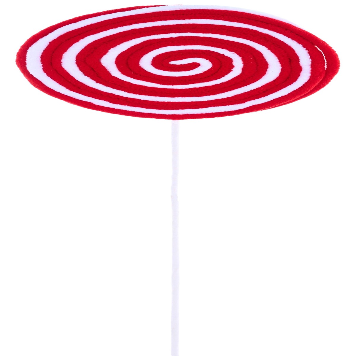 20" Yarn Swirl Peppermint Lollipop Pick Spray