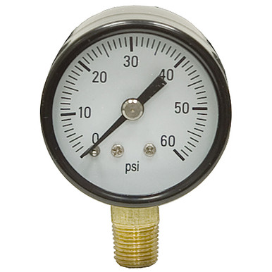 60 PSI Pressure 1.5" Dia. Dry Lower Mount 1/8" NPT Steel Gauge Dynamic CDS-4P-004A