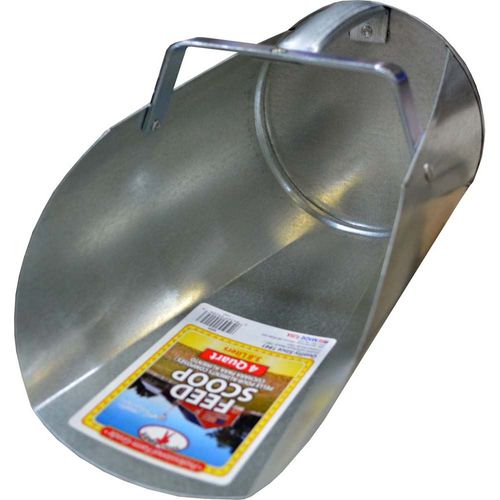 Feed Scoop, Galvanized, 4 Qt.