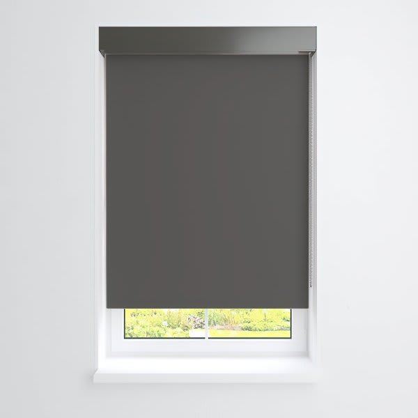 Threadwell Manual Roller Shade For Windows 60"-72"W X 60"H Blackout Grey