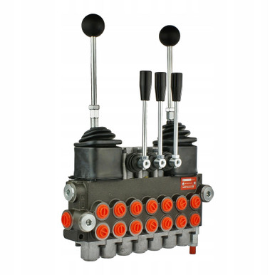 22 Series 10 GPM Directional Control Valve, 7 Spool, 4 Way 3 Pos, Tandem