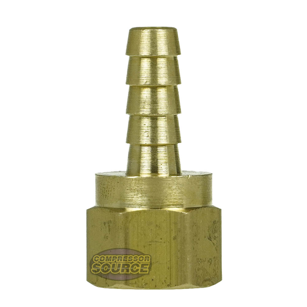 1/4" Barb x 1/4" FNPT Brass Air Hose Barb Fitting 221CC