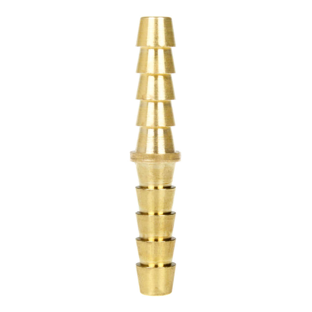 1/4" Hose Inner Diameter Hose Barb Splicer Yellow Brass Straight Connector