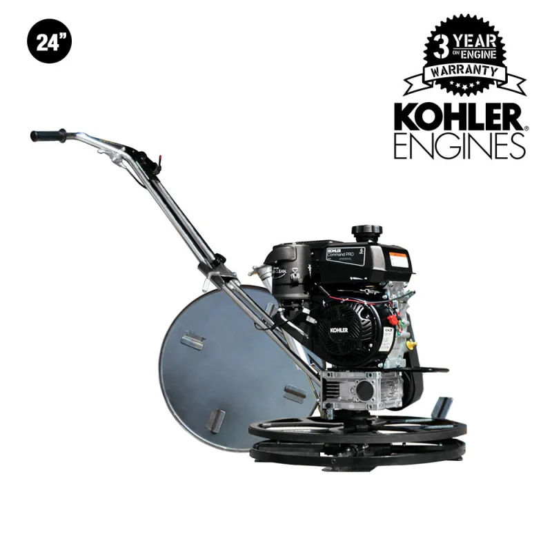 24″ Concrete Power Trowel Edger 6HP Kohler Float Pan Blade Screed Finishing Tool