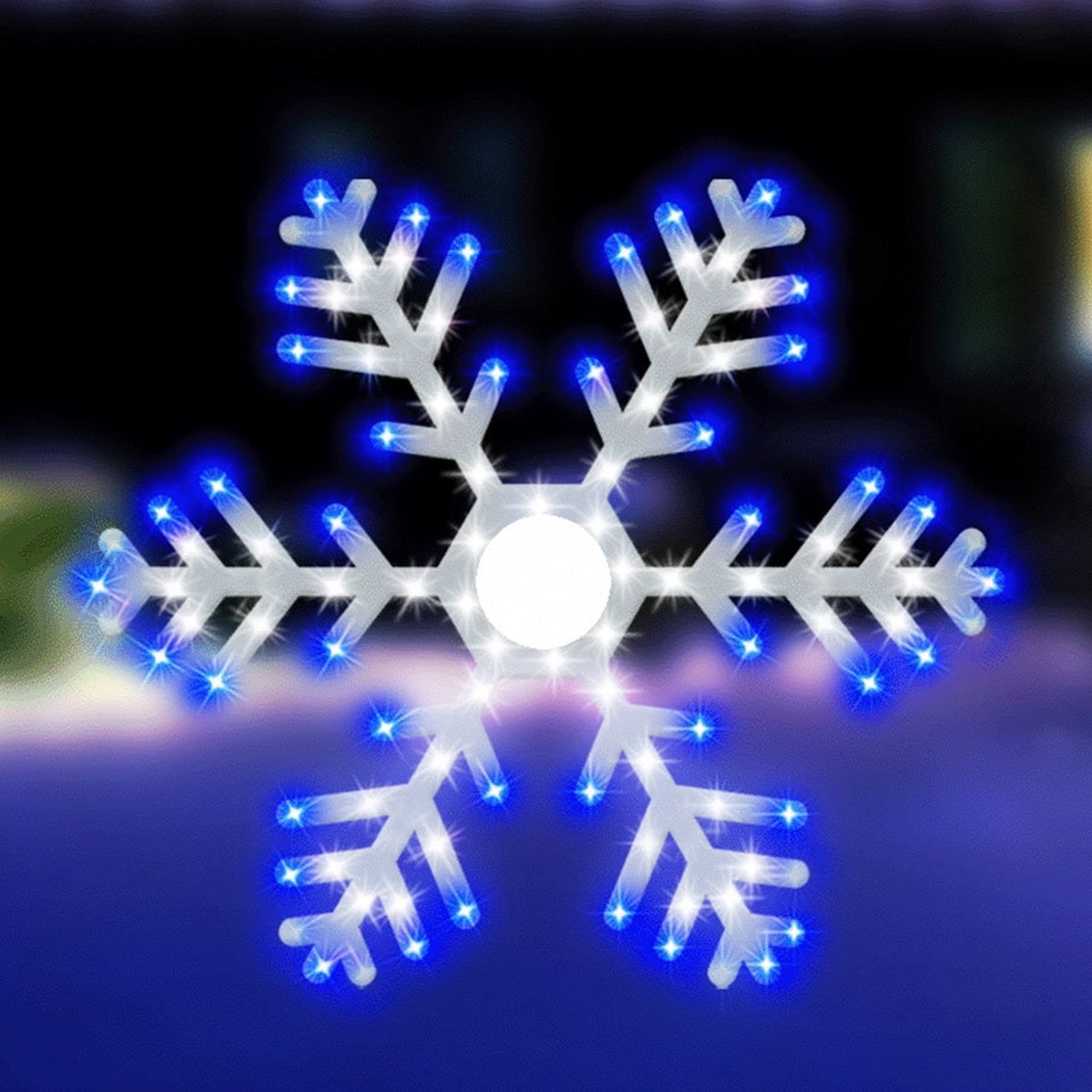 24" Hi-Vibrant LED Twinkling Snowflake Christmas Decoration
