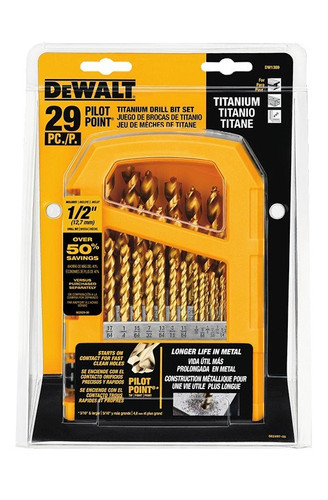 DeWalt 29-Piece Titanium Pilot-Point Drill Bit Set