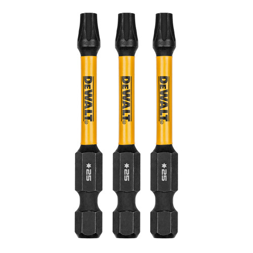 DeWalt FLEXTORQ Power Insert Bit, T25 x 2-1/4" Torx, 3-Pack