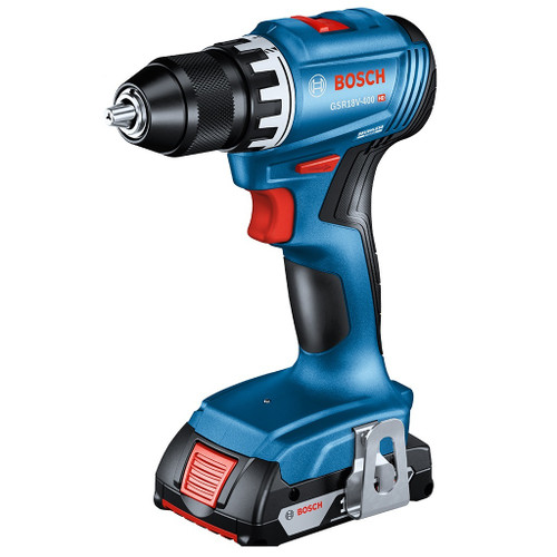 Bosch 18V 1/2" Compact Cordless Drill/Driver, 2 Batteries