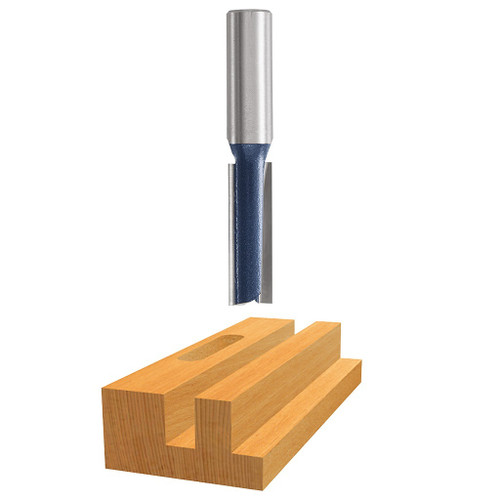 Bosch Carbide-Tipped Double Flute Straight Router Bit, 3/8" x 1"