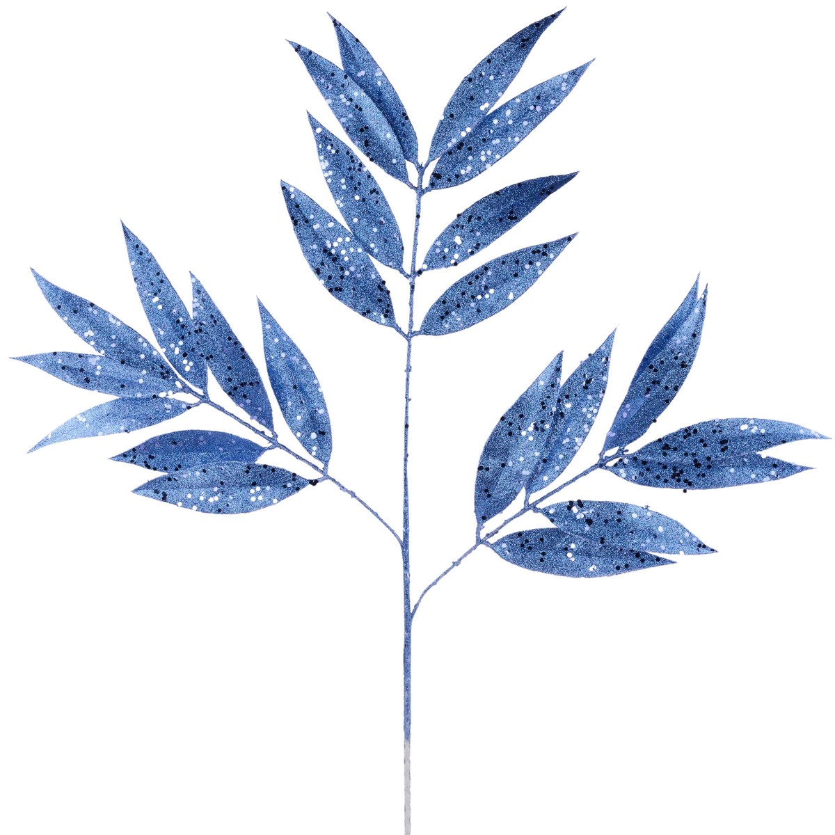 27" Smoke Blue Pointed Bay Leaf Spray