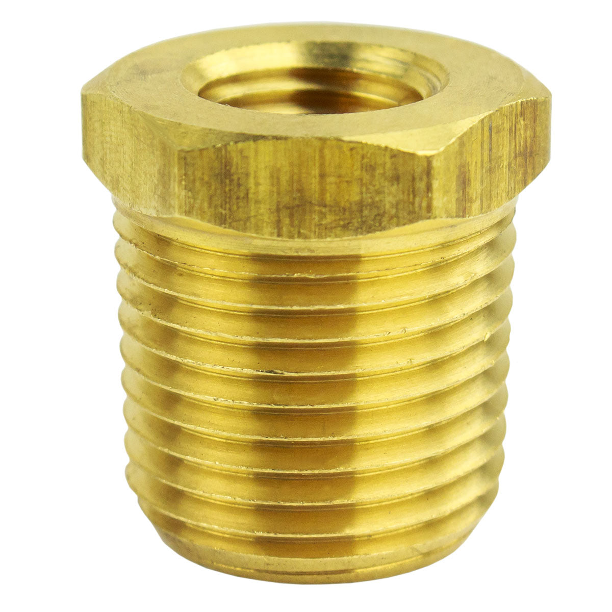 1/2" MNPT x 1/4" FNPT Brass Bushing Reducer Fitting Reducing Adapter