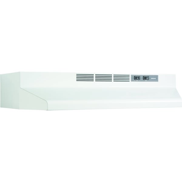 Broan-Nutone 24" White Range Hood Non-Vented Range Hood W/Ez1 Installation Brackets