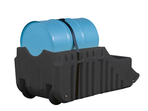 Justrite 28665 EcoPolyBlend Spill Containment Caddy - Black