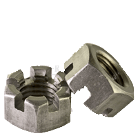 1 1/8"-12 Slotted Finished Hex Nuts Plain (10/Pkg.)