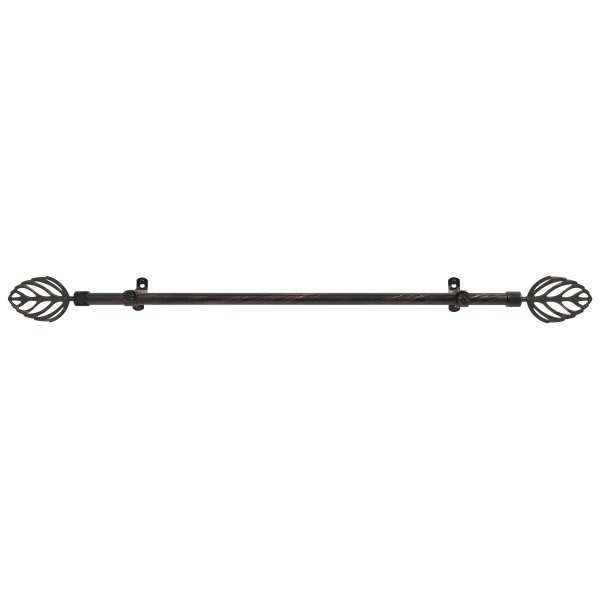 Achim Metallo Decorative Rod And Finial Leaf 48 To 86", Case Of 6
