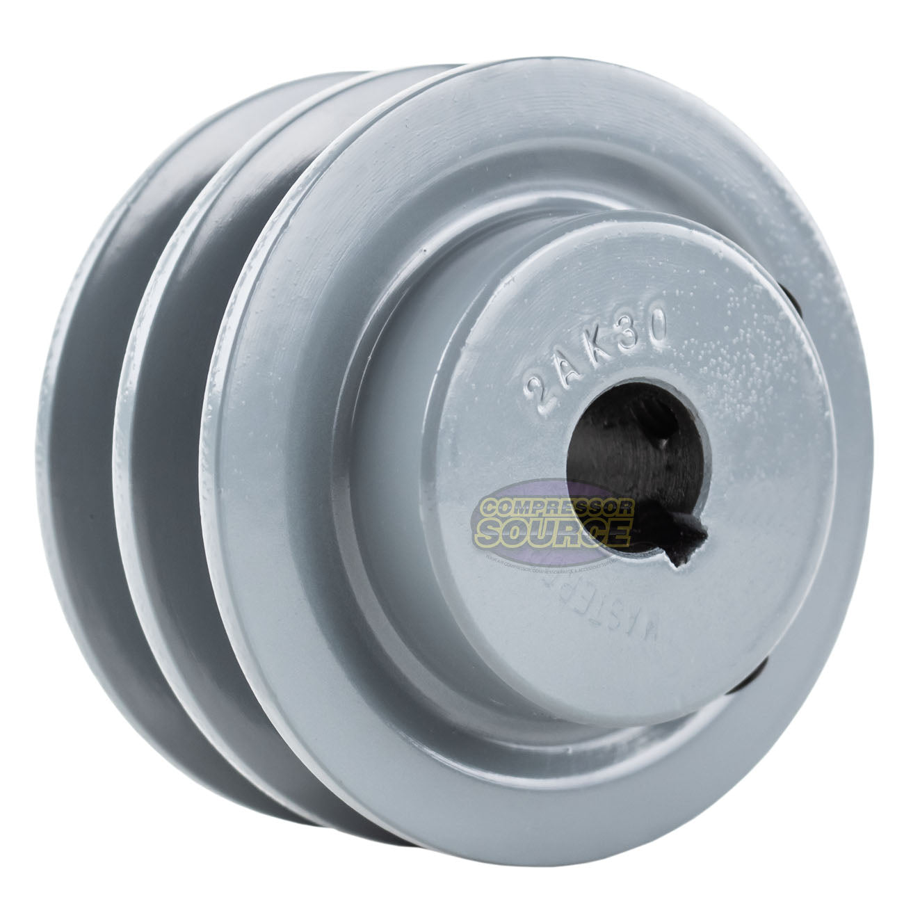 3" Double Groove A Section 4L Sheave with 7/8" (0.875") Keyed Bore - 2AK30