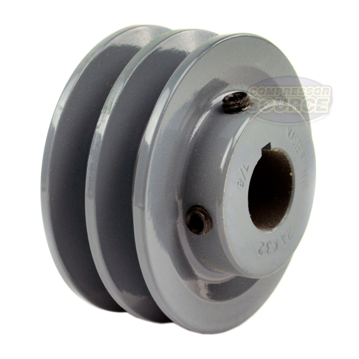 3.25" Double Groove A Section 4L Sheave with 7/8" (0.875") Keyed Bore - 2AK32