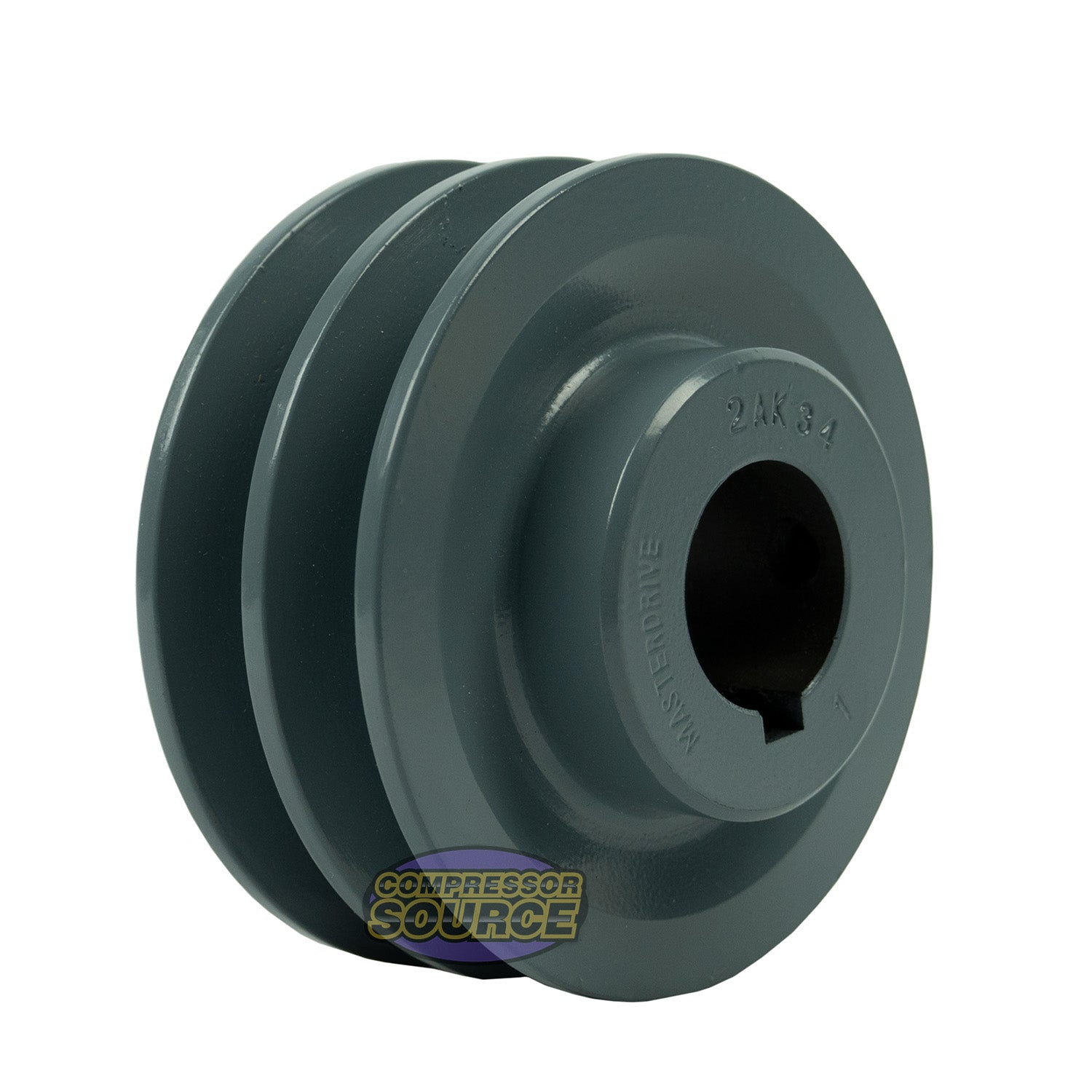 3.5" Double Groove A Section 4L Sheave with 1" Keyed Bore - 2AK34-1
