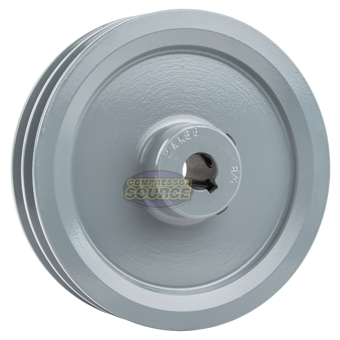 5.5" Double Groove A Section 4L Sheave with 5/8" (0.625") Keyed Bore - 2AK56-5/8