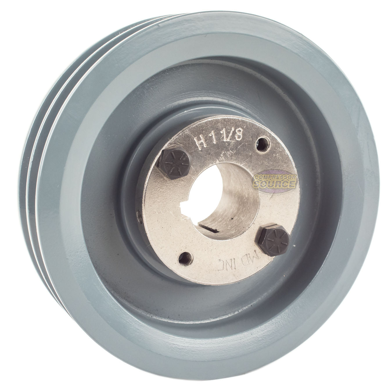 5.5" Double Groove A Section 4L Sheave with 1-1/8" (1.125") H-Style Split Taper Bushing - 2AK56H