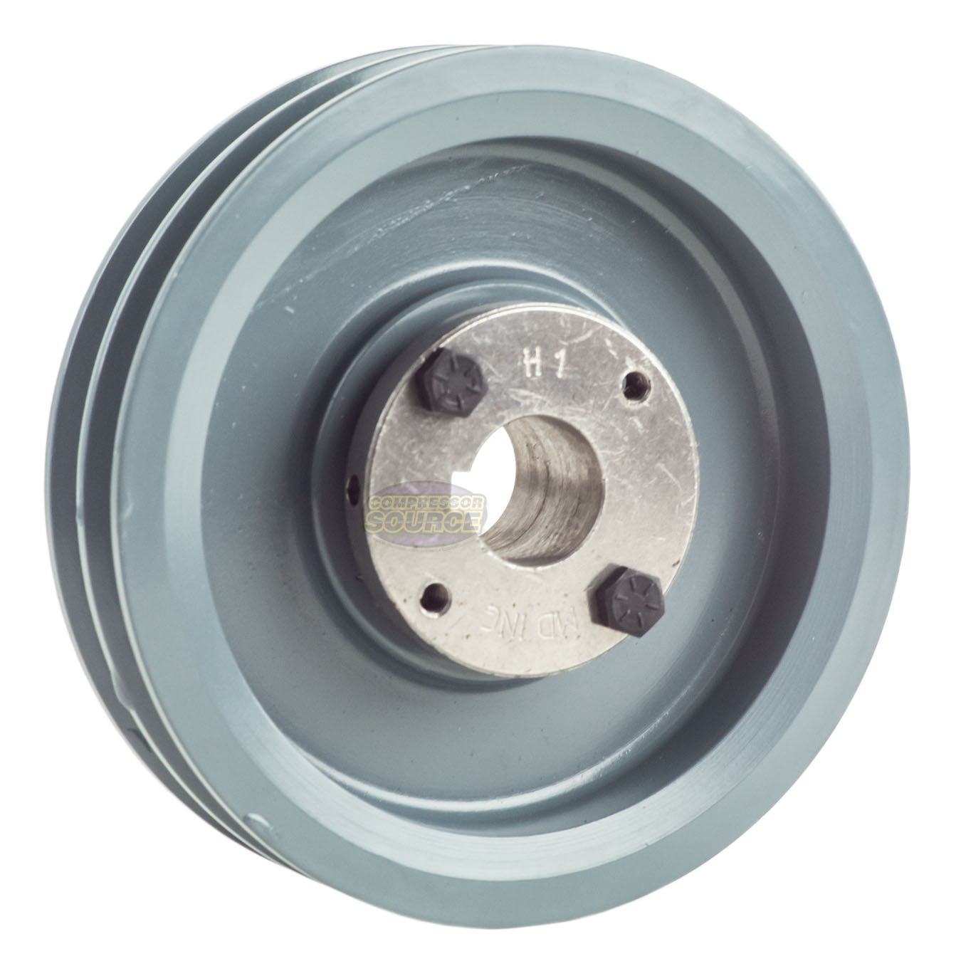 6" Double Groove A Section 4L Sheave with 1" H-Style Split Taper Bushing - 2AK61H