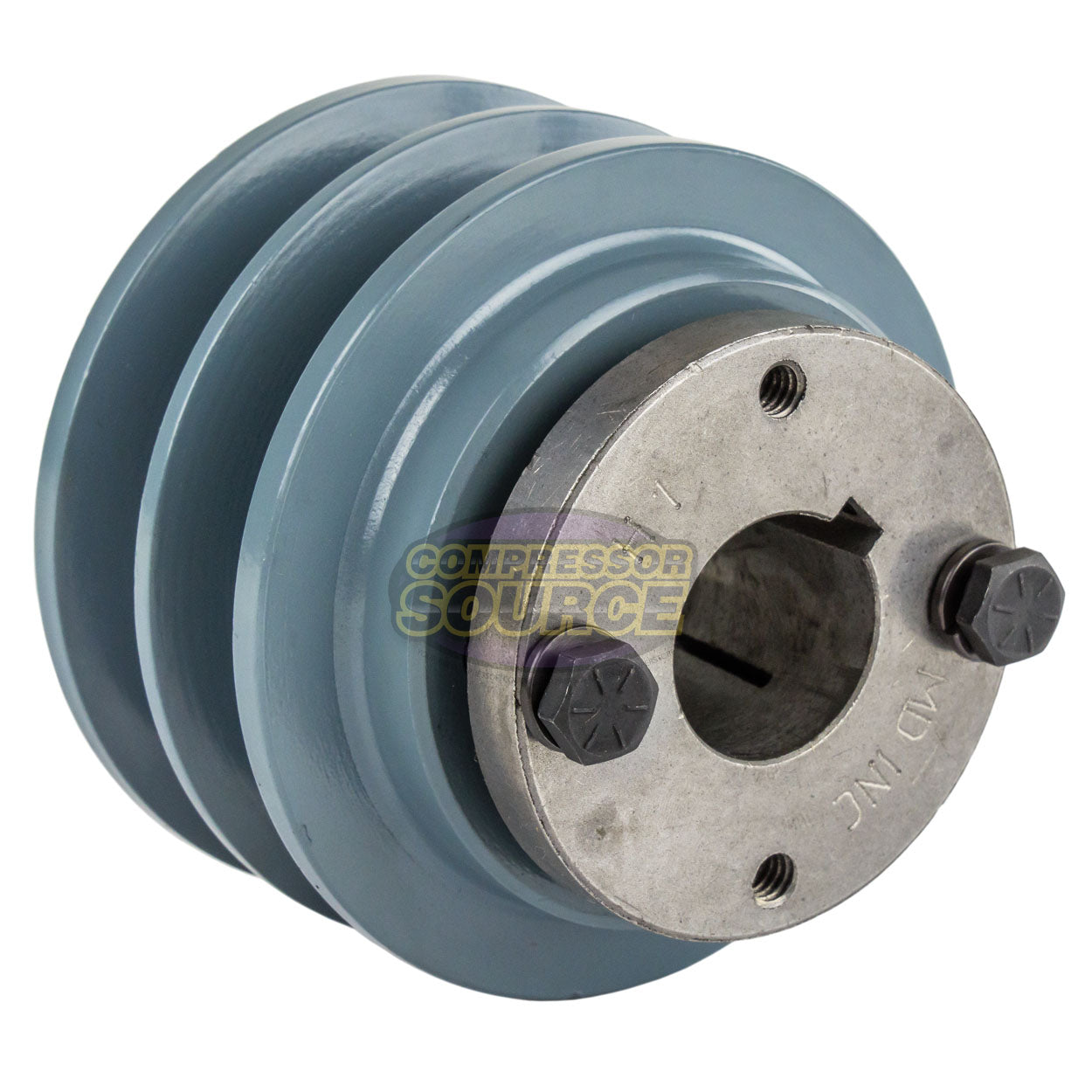 3.5" Double Groove B Section 5L Sheave with 1" H-Style Split Taper Bushing - 2BK34H