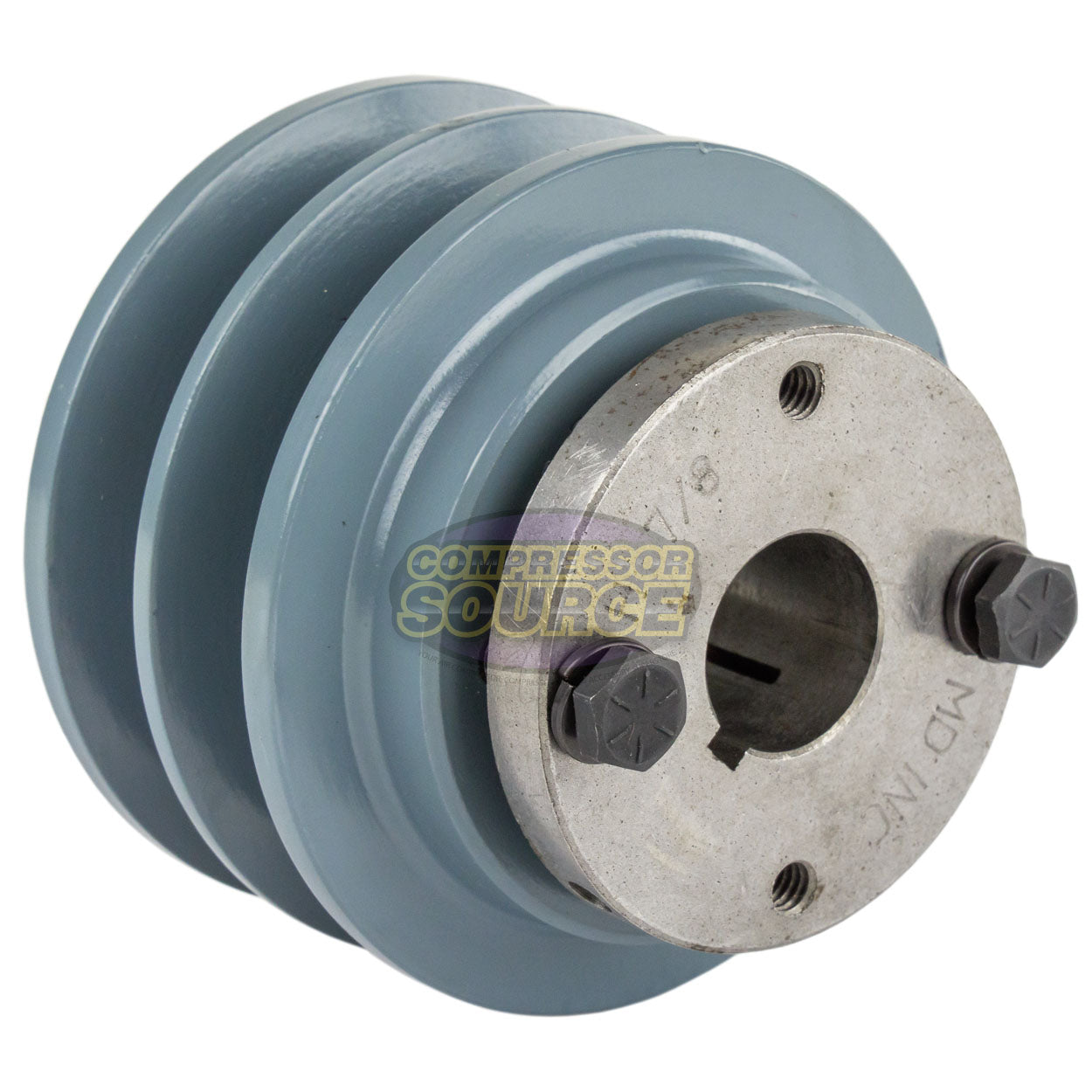 3.5" Double Groove B Section 5L Sheave with 7/8" (0.875") H-Style Split Taper Bushing - 2BK34H