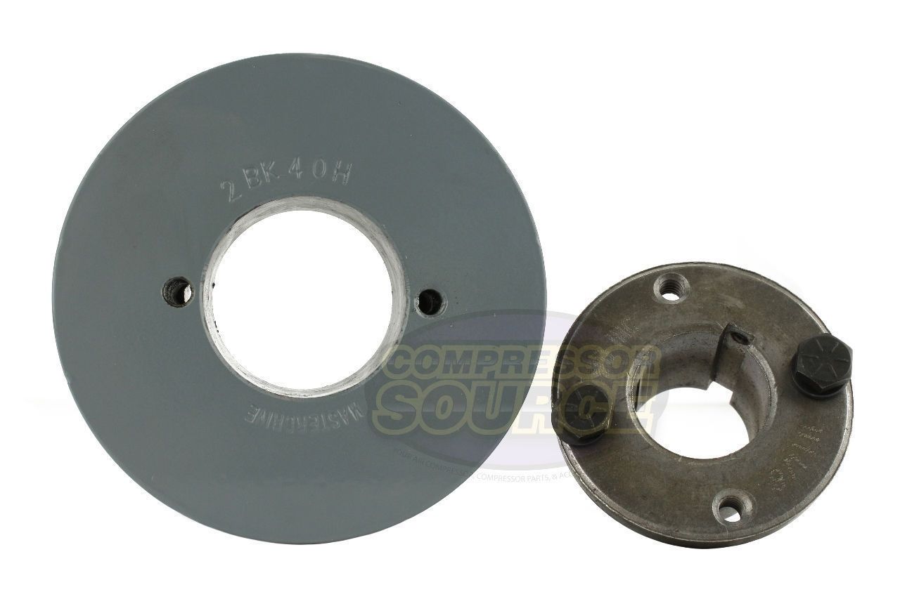 4" Double Groove B Section 5L Sheave with 7/8" (0.875") H-Style Split Taper Bushing - 2BK40H