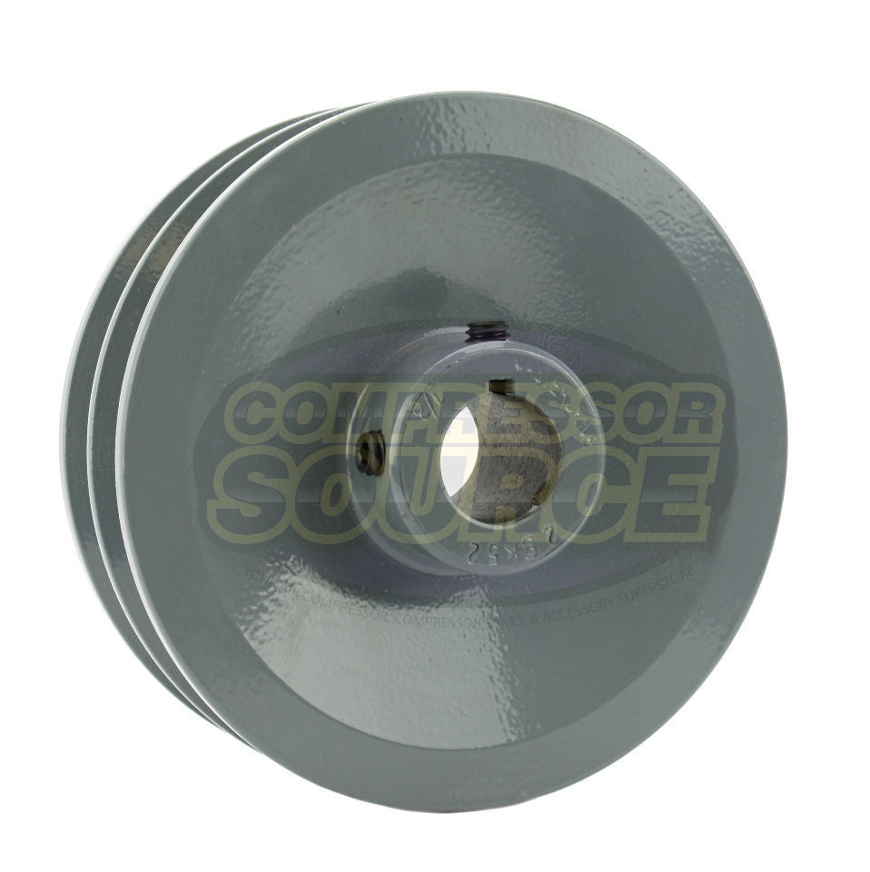 5" Double Groove B Section 5L Sheave with 7/8" (0.875") Keyed Bore - 2BK52