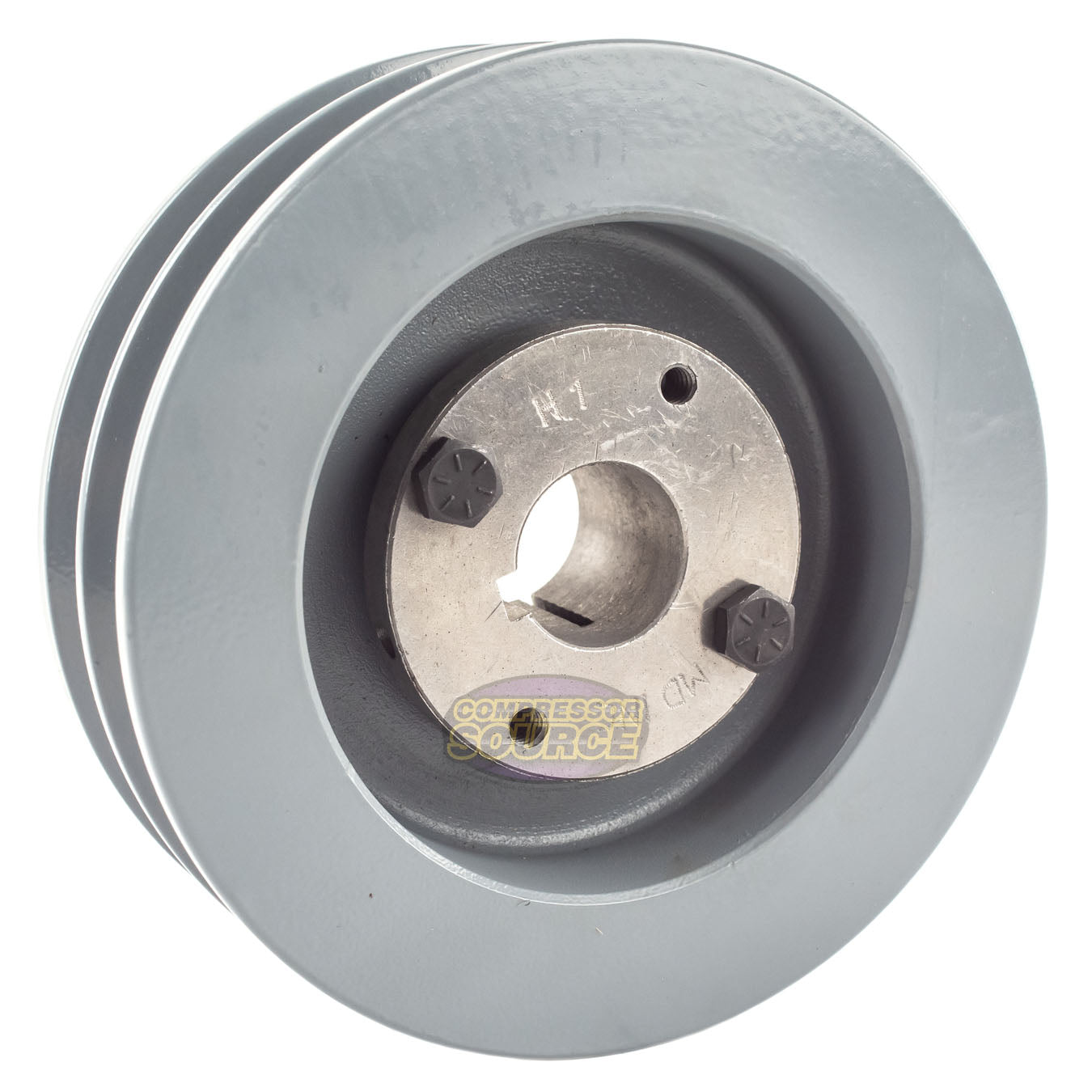 5.5" Double Groove B Section 5L Sheave with 1" H-Style Split Taper Bushing - 2BK57H