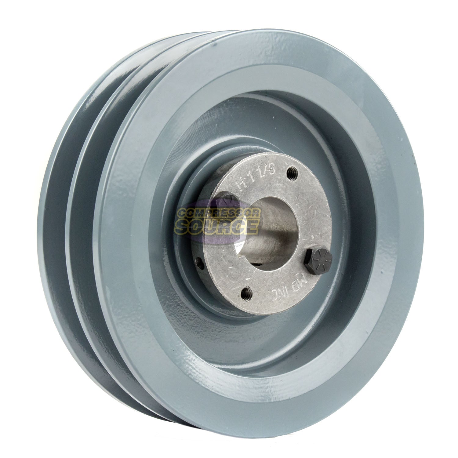 5.75" Double Groove B Section 5L Sheave with 1-1/8" (1.125") H-Style Split Taper Bushing - 2BK60H