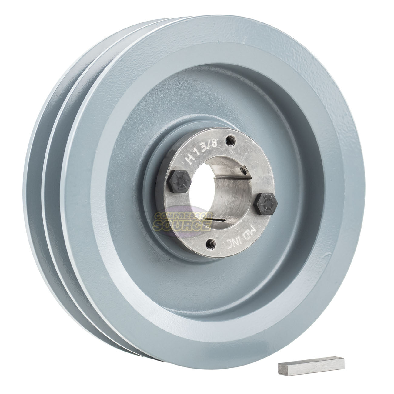 6.75" Double Groove B Section 5L Sheave with 1-3/8" (1.375") H-Style Split Taper Bushing - 2BK70H