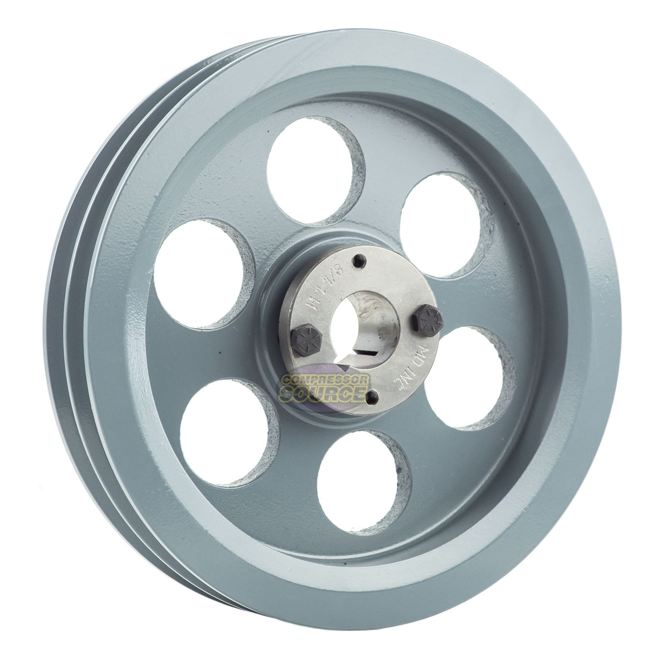 8.75" Double Groove B Section 5L Sheave with 1-1/8" (1.125") H-Style Split Taper Bushing - 2BK90H